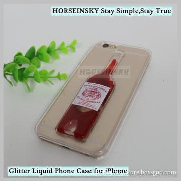 Wholesale 3D Liquid Red Wine Glass PC Cell Phone Case for iPhone 6 6s